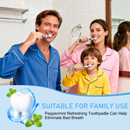 Individually wrapped mini toothpaste tubes for travel and hotels