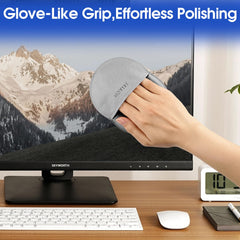 Eco-friendly reusable microfiber cleaning cloth for screens.