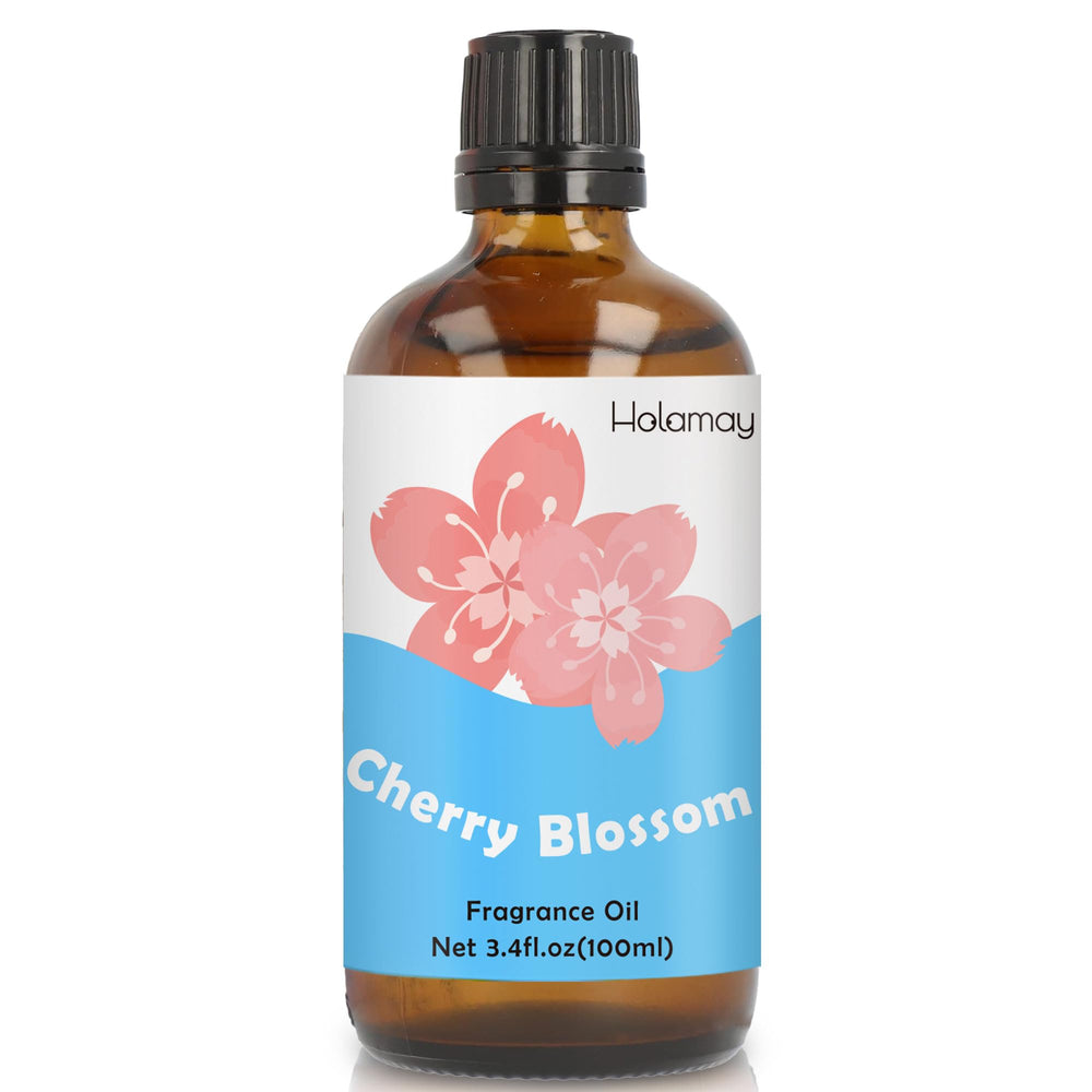 Holamay Cherry Blossom fragrance oil bottle—100ml capacity for candles and DIY projects.