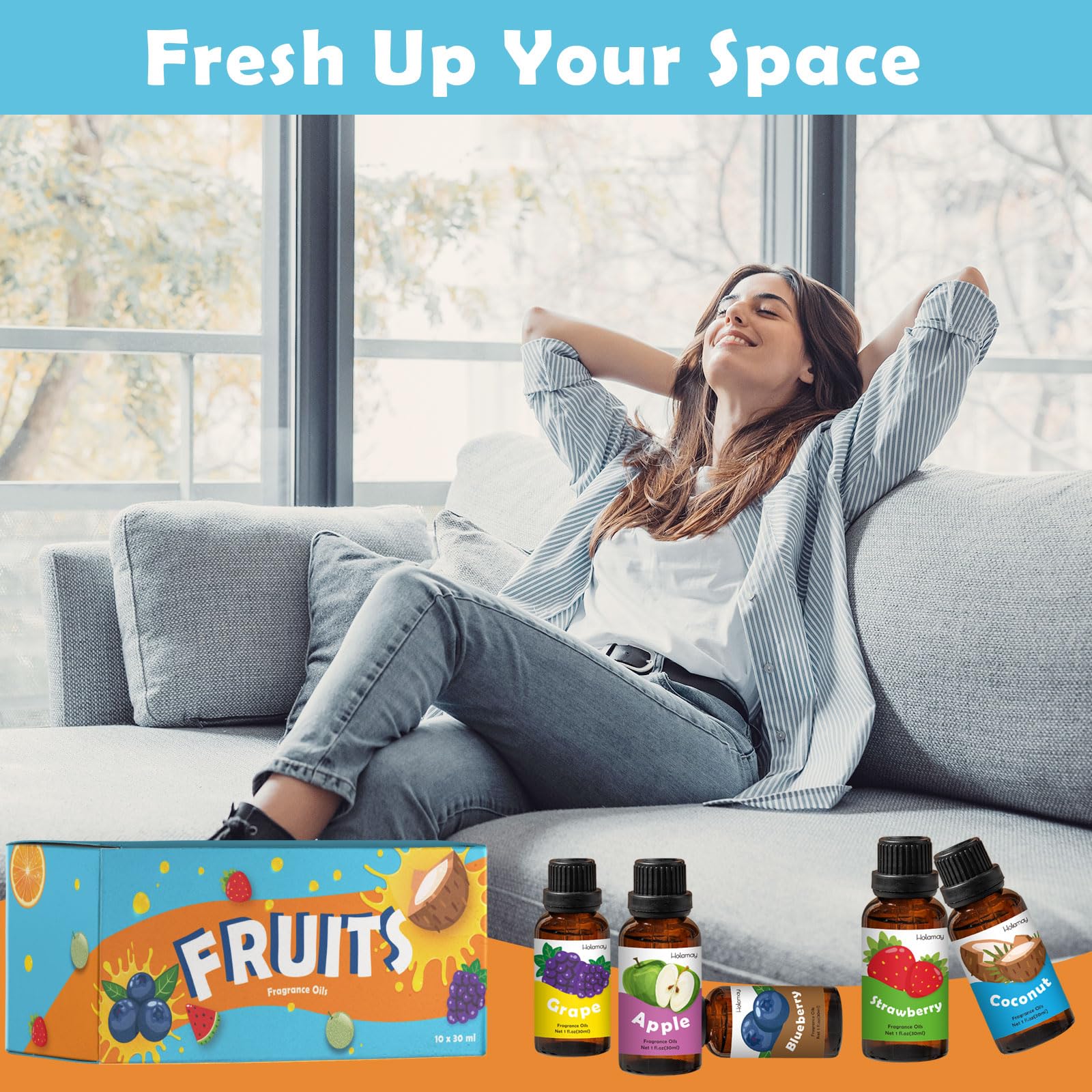 Holamay fruit essential oil melon 30ml bottle