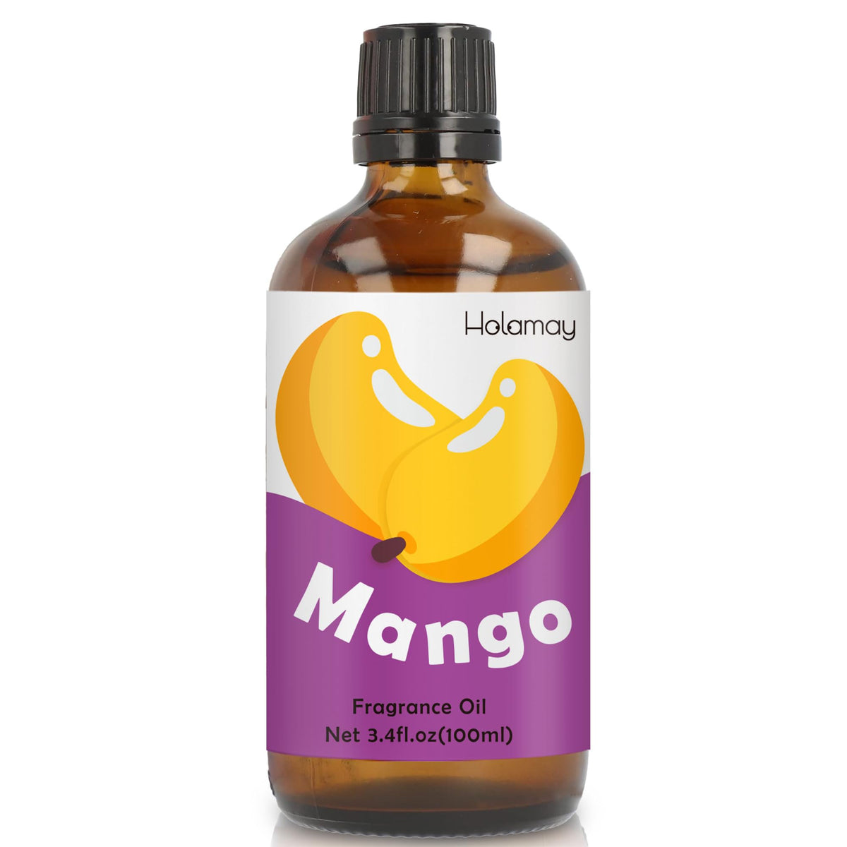 Homalay Mango fragrance oil bottle-pour showcases a premium aroma for candles and diffusers.