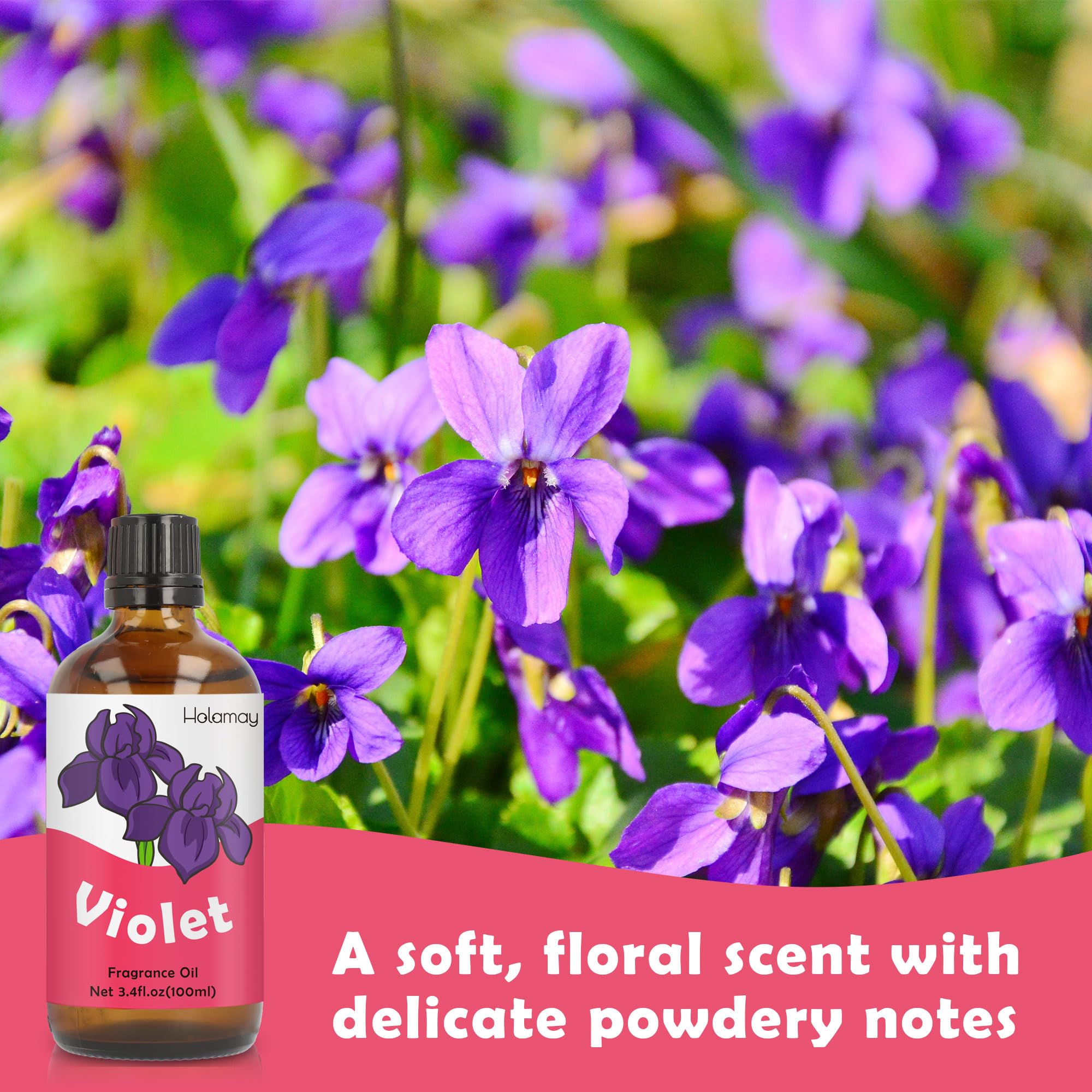 Holamay Violet Diffuser setup highlighting soft floral aroma for relax moments.