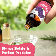 Holamay Violet essential oil for diffusers enhances meditation and calming spaces.