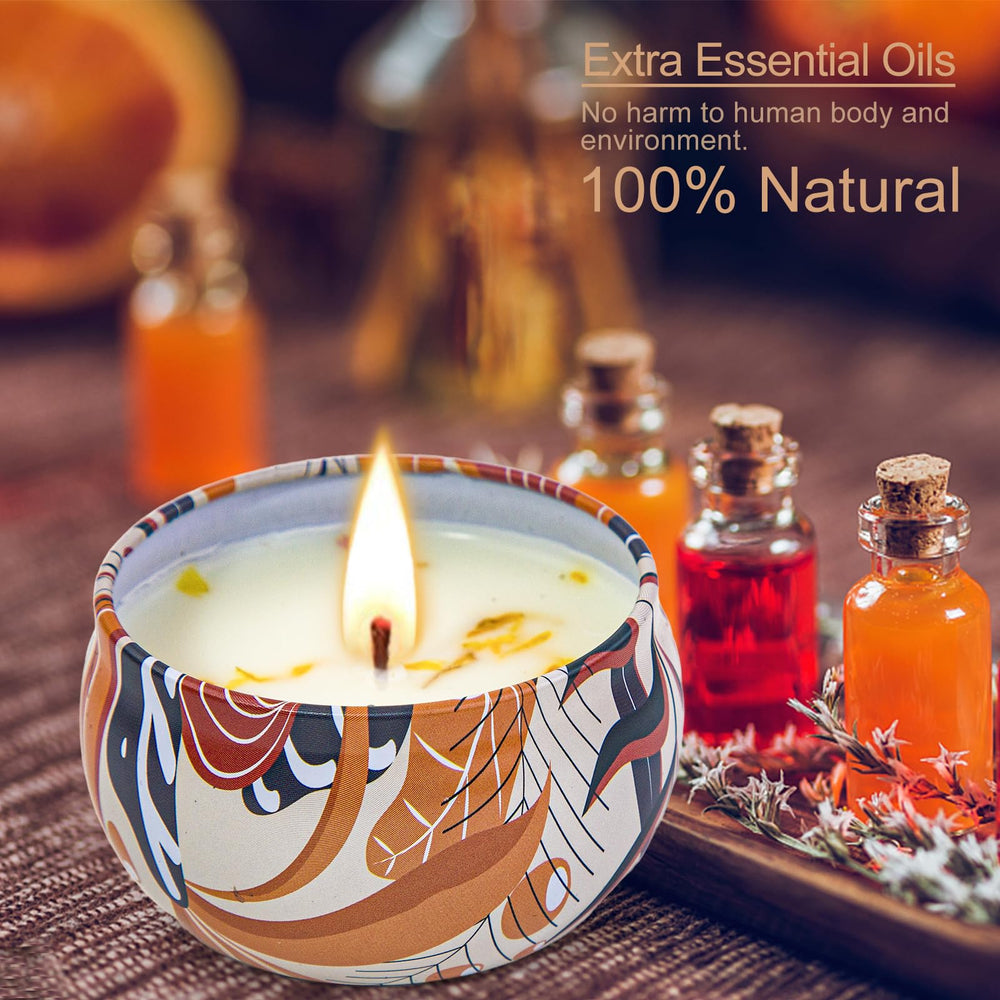 Gift-ready holiday packaging for candles