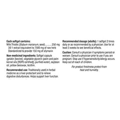 Milk thistle 30:1 extract per softgel