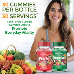 Close-up of Holistic Choice fruit gummies with berry flavors