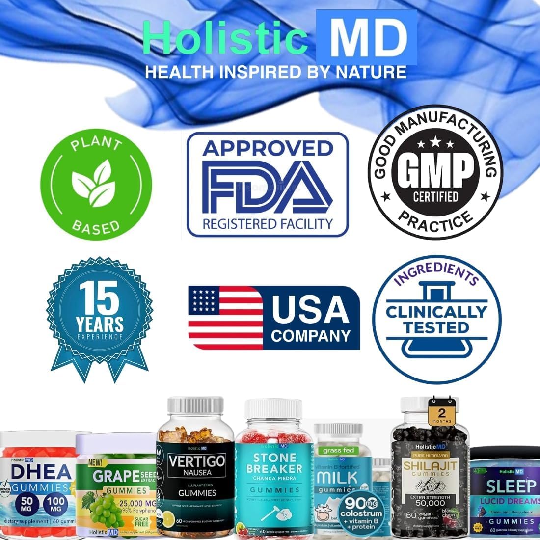 Family-friendly gummies suitable for women, men, kids, and elderly
