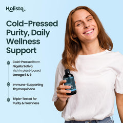 Holistiq Omega 3-6-9 benefits infographic
