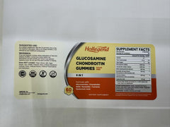 Product shot showing gummies and bottle together