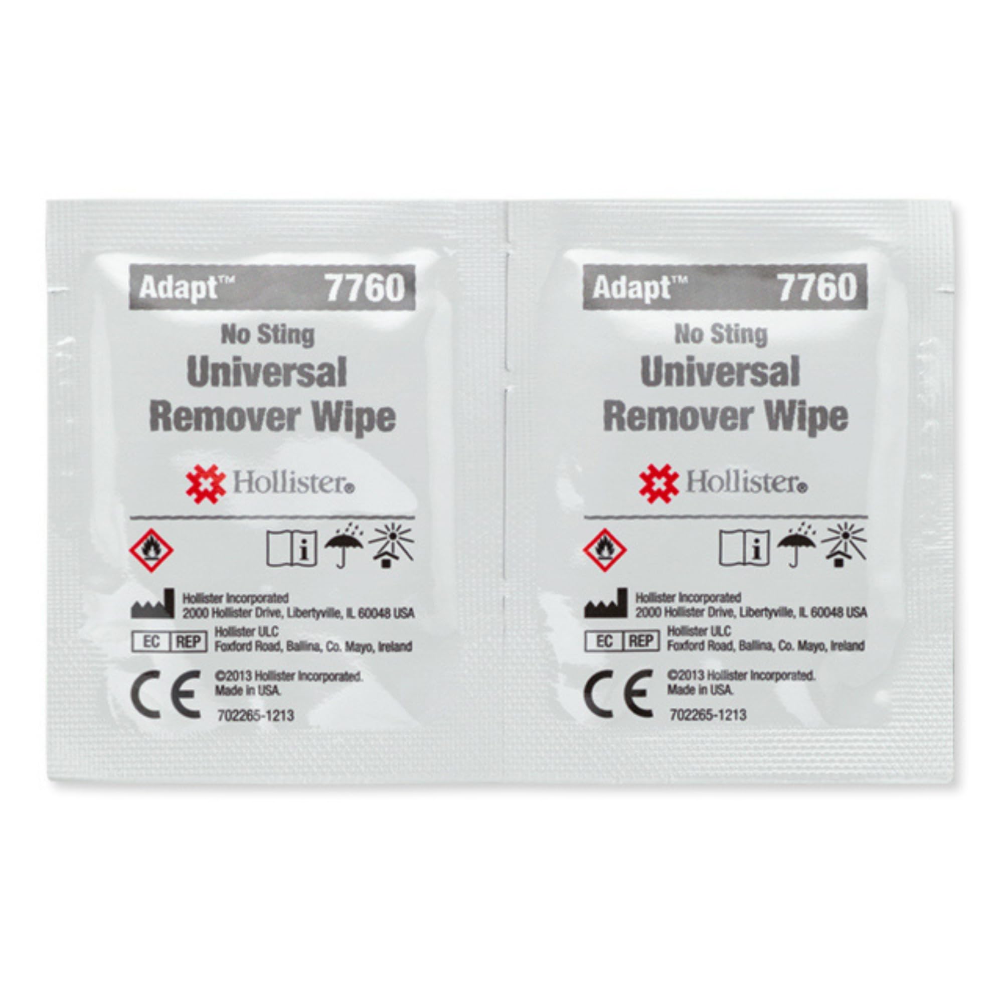 Hollister Adapt adhesive remover wipes box for at-home barrier removal convenience.