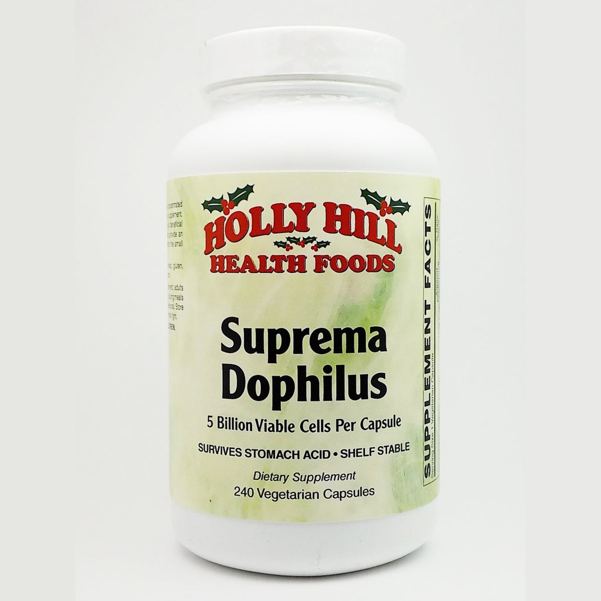 Holly Hill Health Foods Suprema Dophilus 240 Vegetarian Capsules bottle