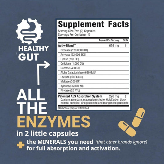 Close-up of HoloZyme label on the bottle