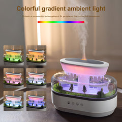 Diffuser displaying rain effect visual on surface
