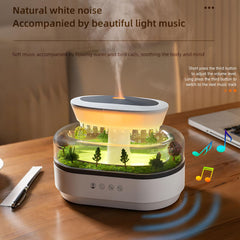 Diffuser with adjustable ambient lighting in a cozy room