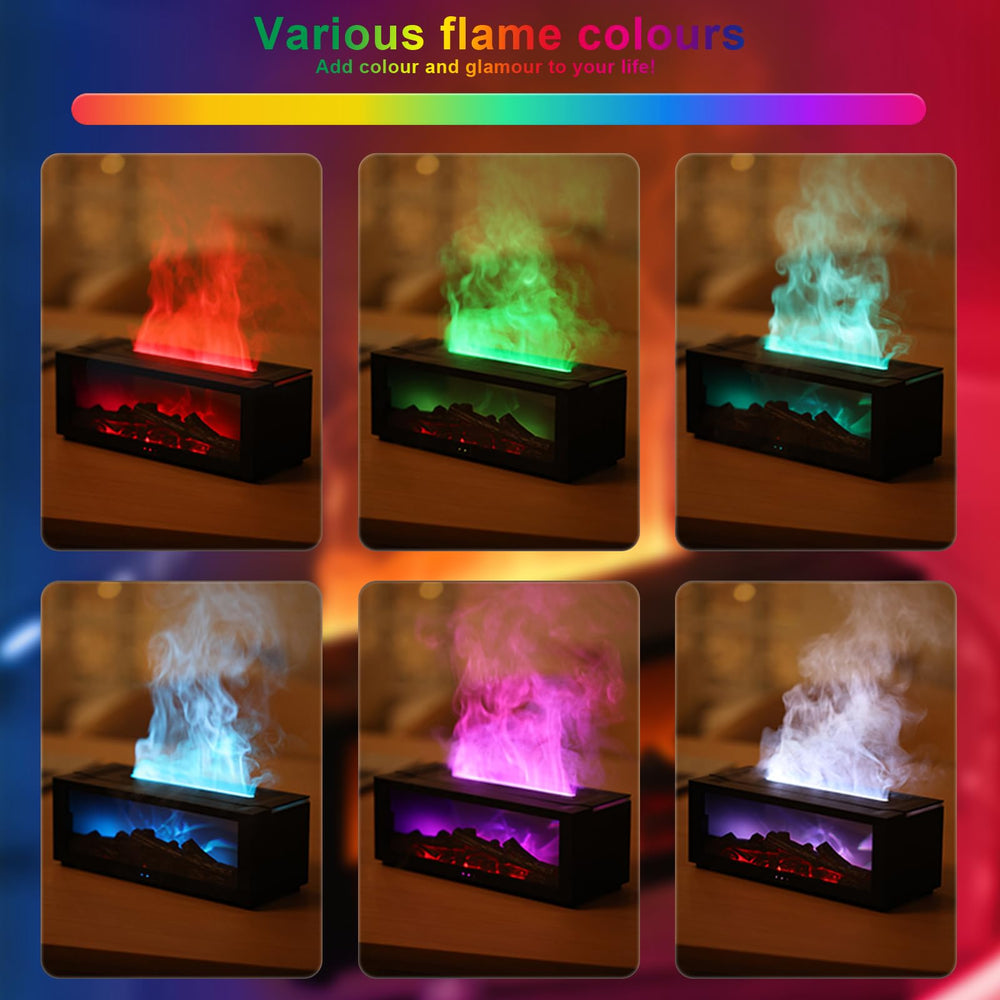 7-color ambient lighting with flame effect