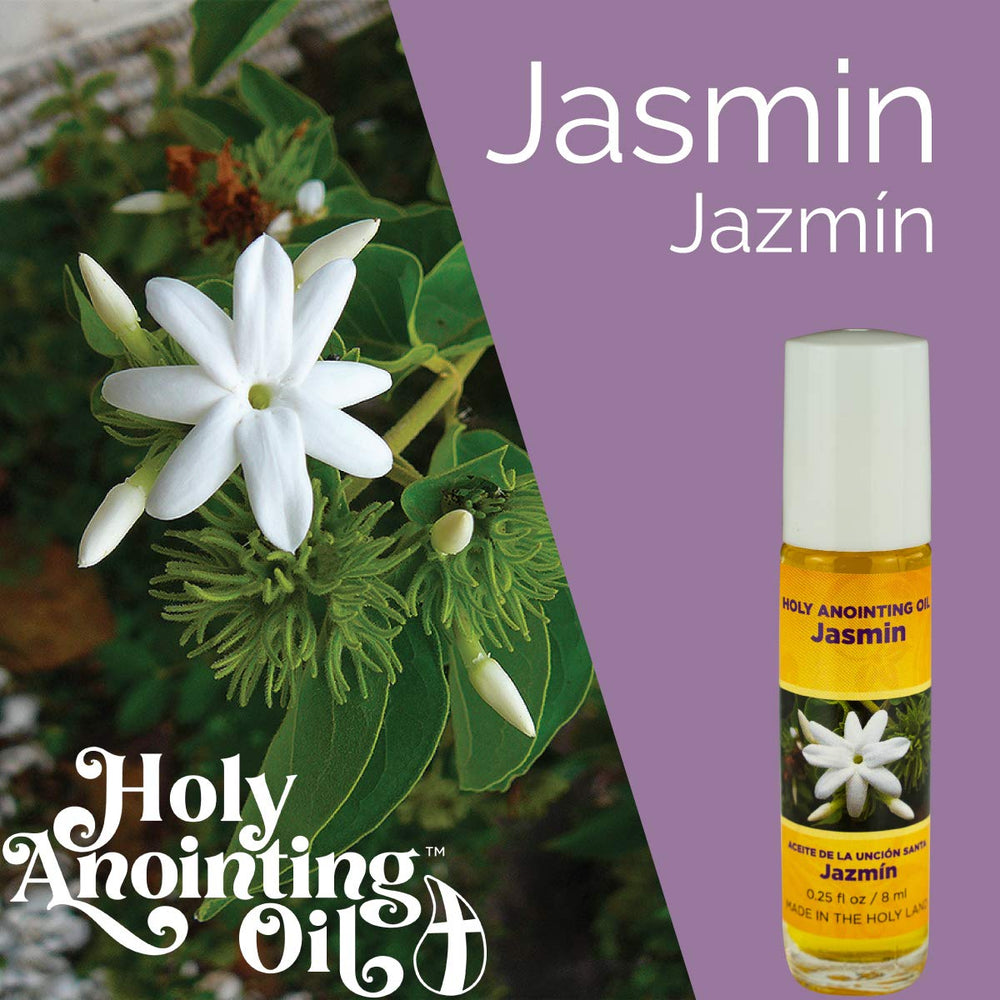 Holy Land jasmine oil infused with biblical herbs from Galilee, Bethlehem and Jerusalem