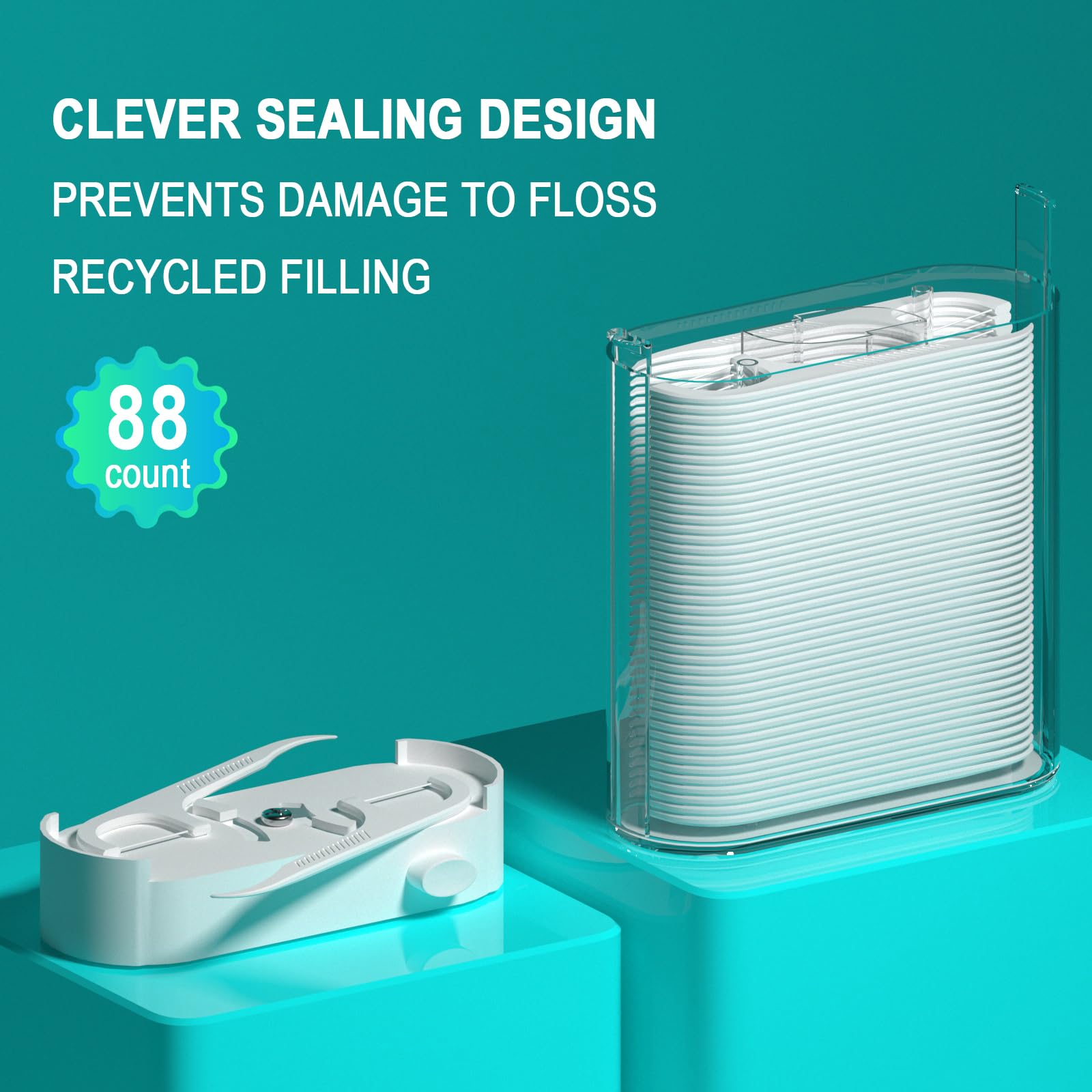 Automatic pop-up flossers case showcasing design