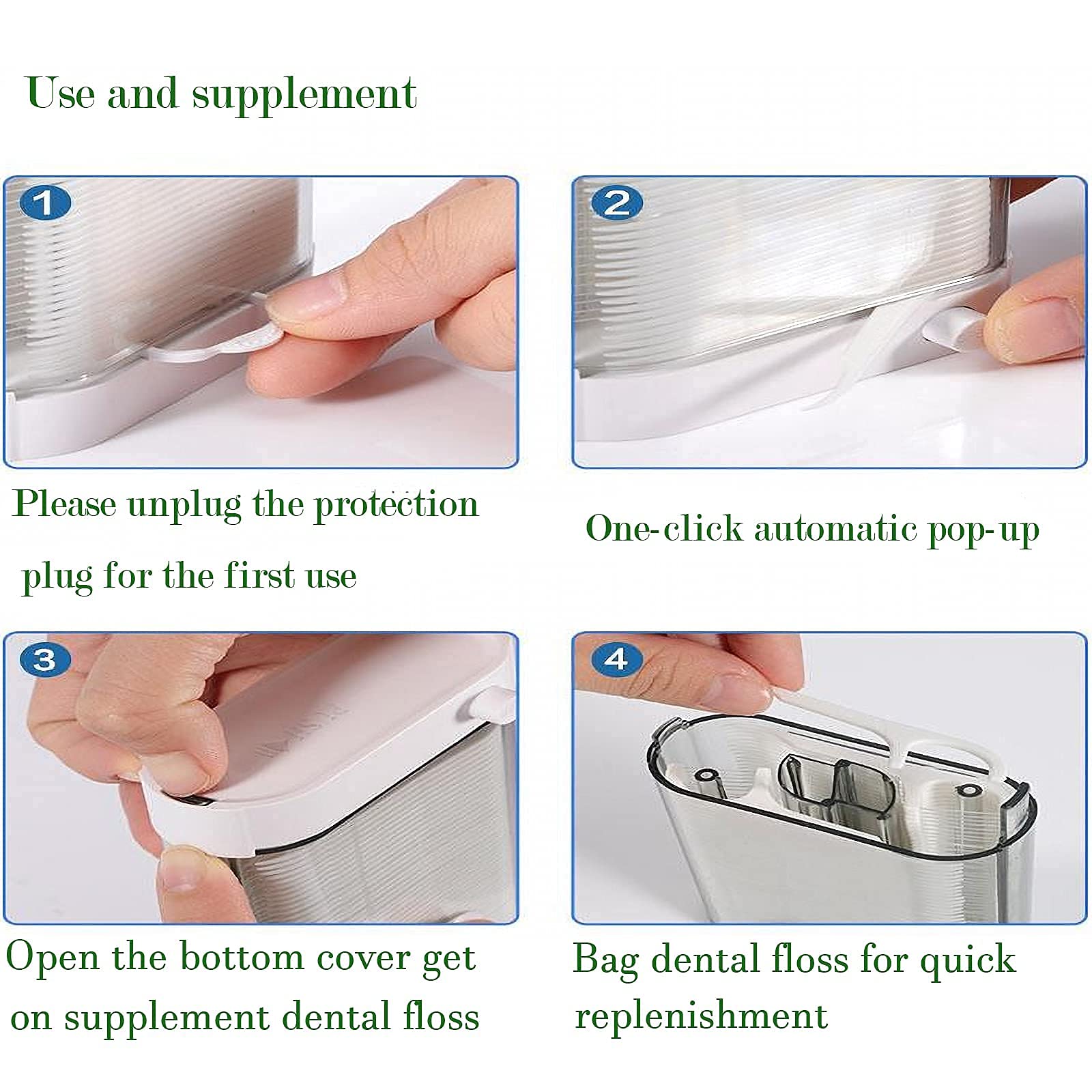 Toothpick-tail dental floss with braces protection