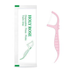 Holy Rose Mint Floss Picks – 100 count, individually wrapped