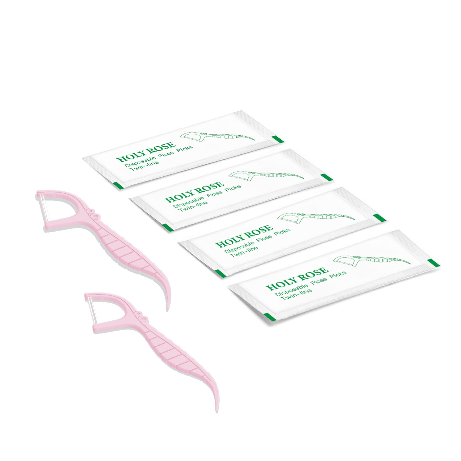 Disposable floss picks for daily dental hygiene