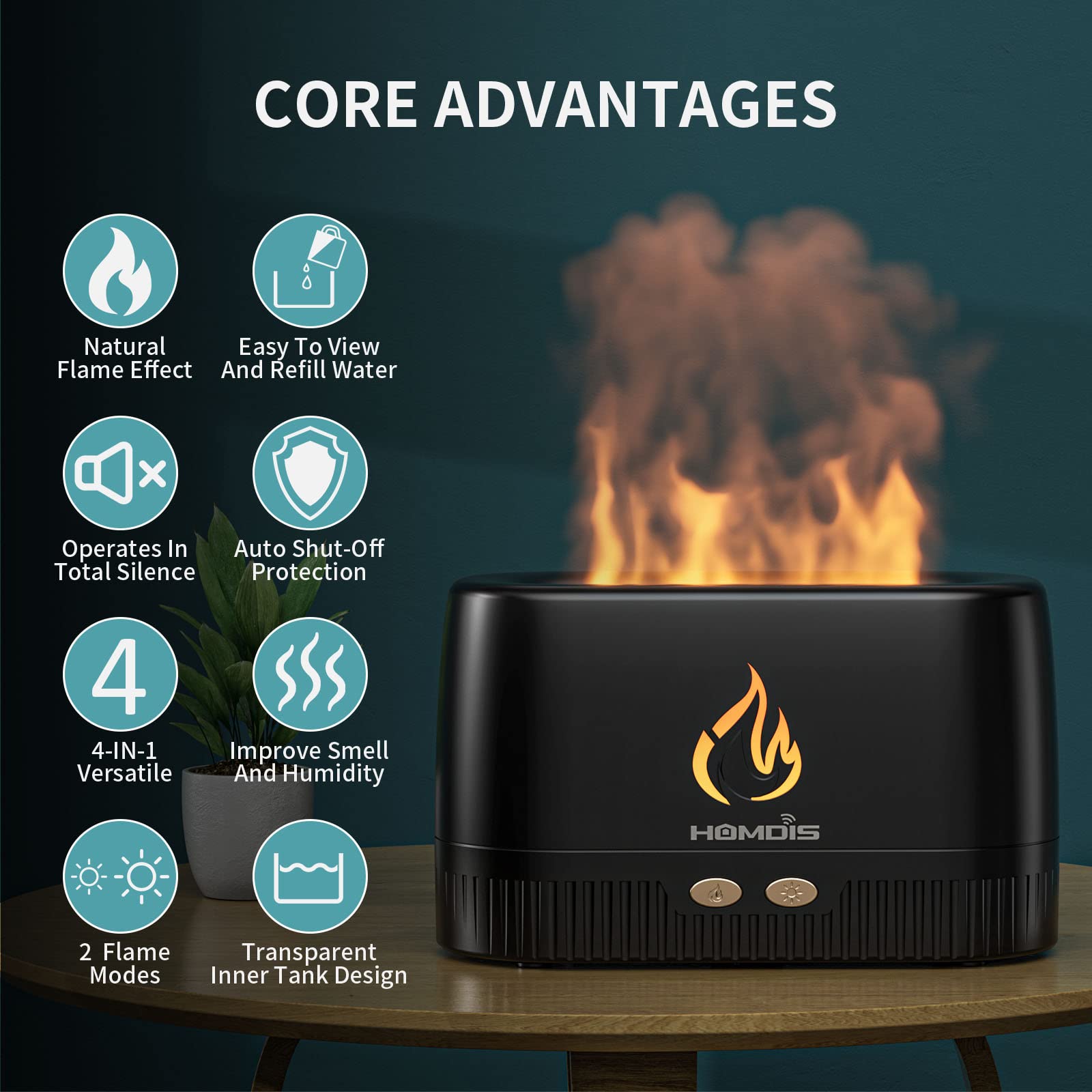 Six essential oils set included with HOMDIS diffuser