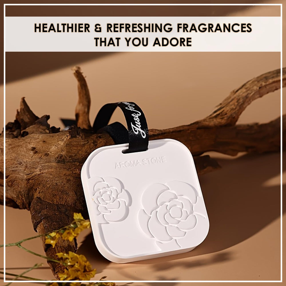 HOME ARCHIVE camellia light-grey aroma stone diffuser adds subtle decor and fragrance.