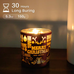 Home decor candle for festive Christmas season