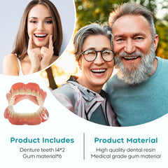 Reusable DIY denture repair kit for adjusting size and shape.
