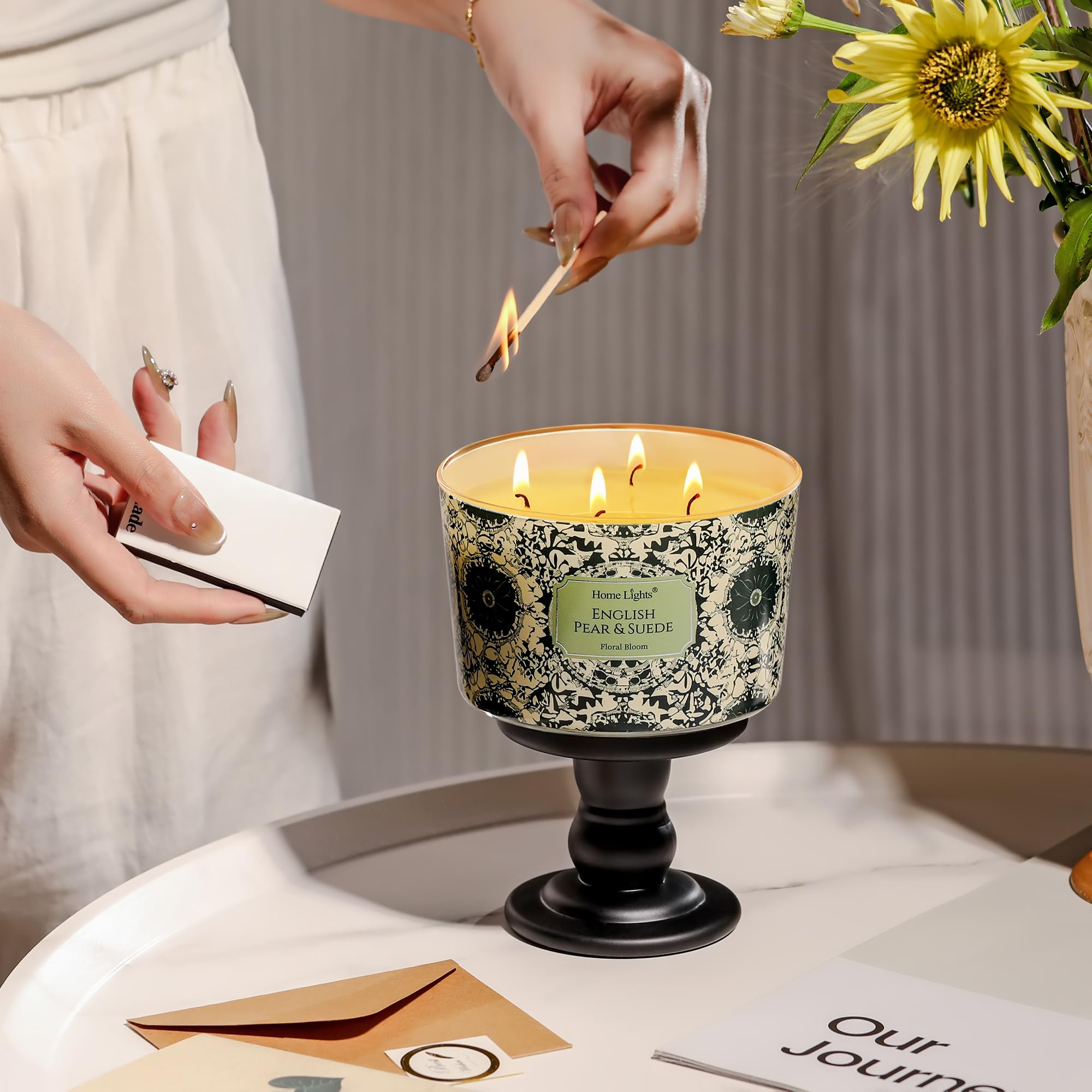 Bohemian-inspired candle with long-lasting fragrance