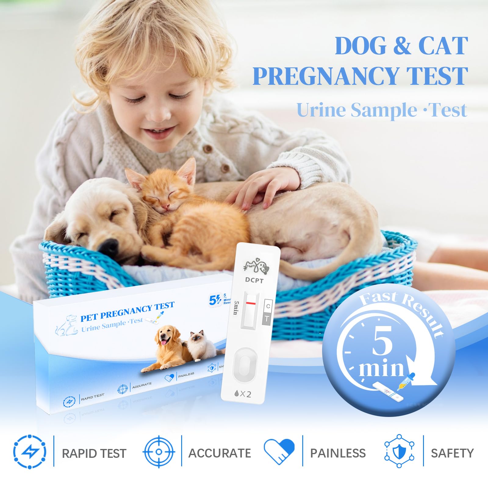 At-home testing setup for the pregnancy test kit