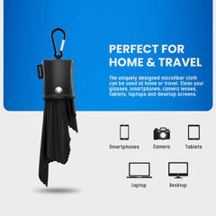 Home and travel cleaning kit for glasses and gadgets