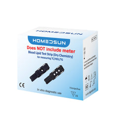 HOMEDSUN 10-pack 4-in-1 cholesterol test strips for HSLPM-102
