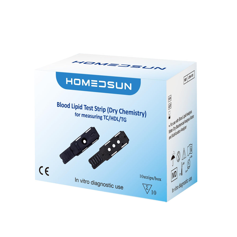 Lancets and droppers included with HOMEDSUN 10-pack cholesterol test strips