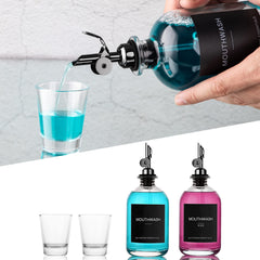 Elegant bathroom setup featuring the HomeFeel mouthwash dispenser