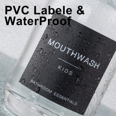 Two glass bottles showing 12.7 oz capacity