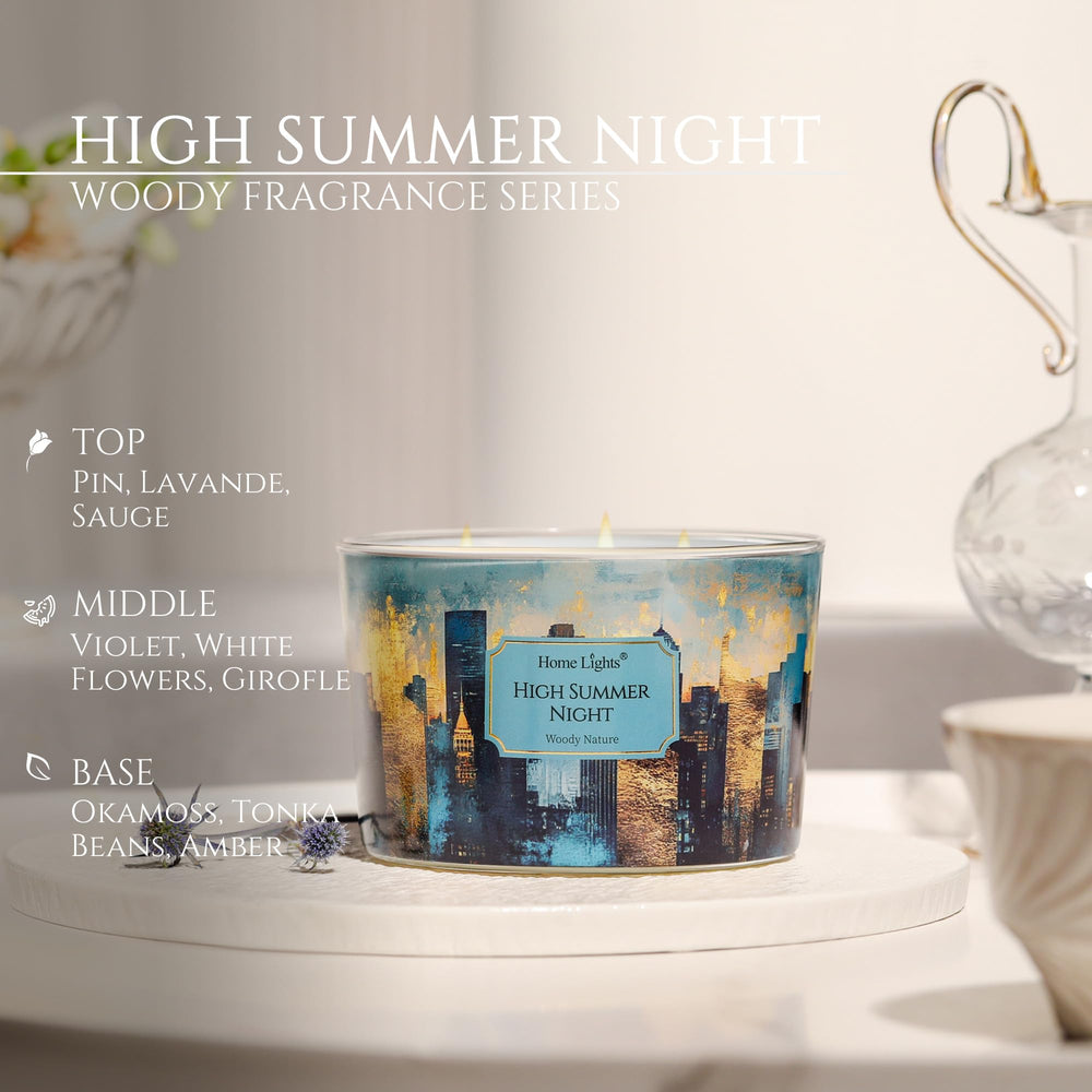 Label detail on HomeLights 18oz soy candle