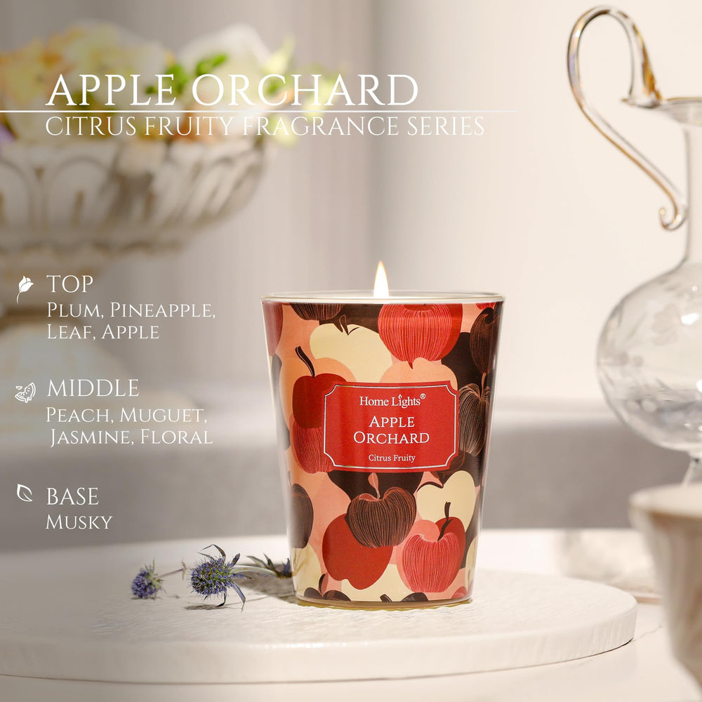 Elegant jar detail of HomeLights Apple Orchard candle
