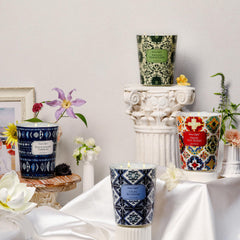 Bohemian natural textures design of HomeLights candle