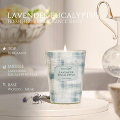 Single-wick candle showing natural cotton wick
