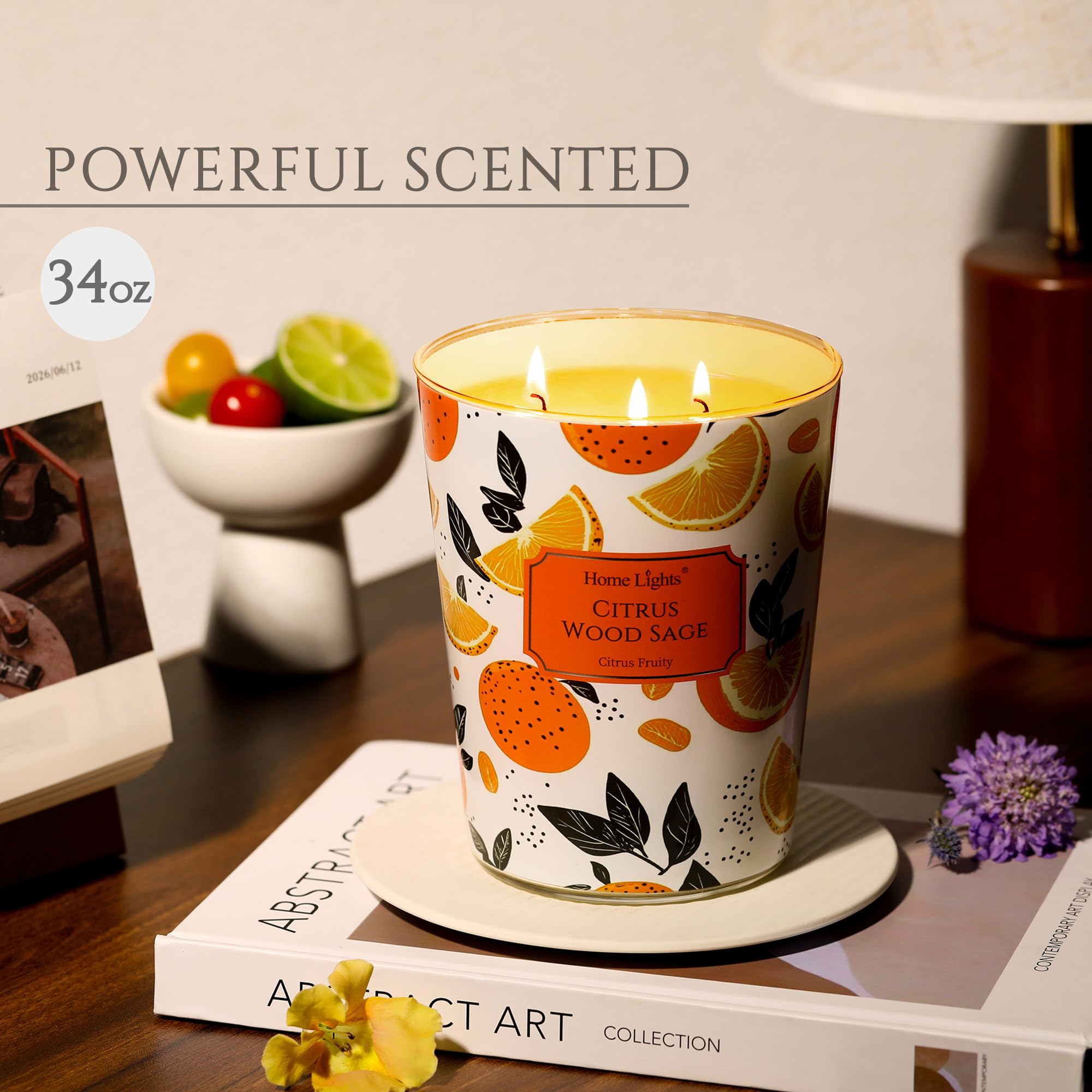 Close-up of Citrus Wood Sage fragrance label