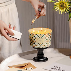 Elegant jar packaging for HomeLights Peach Blossom Freesia candle