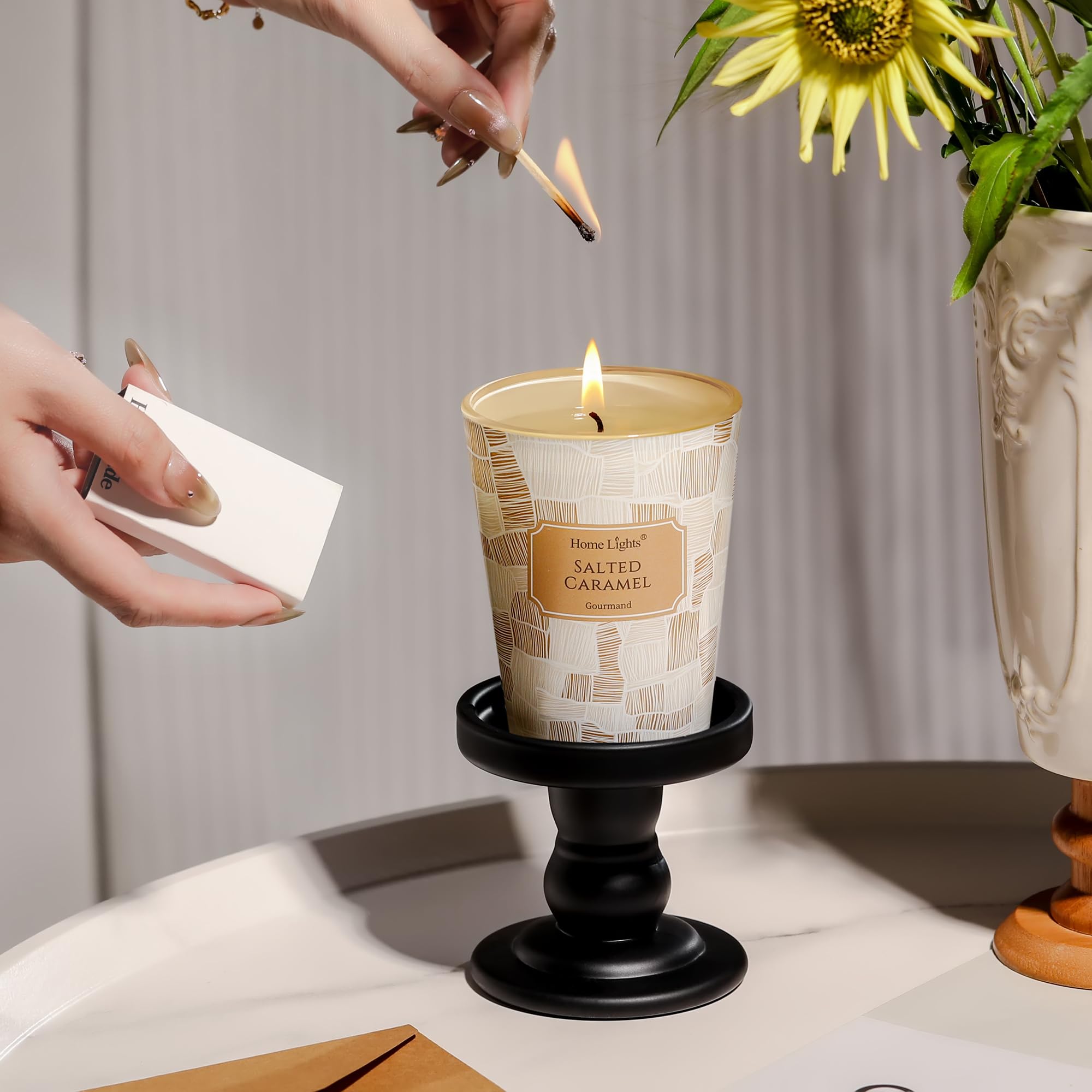 Gift-worthy packaging for HomeLights candle