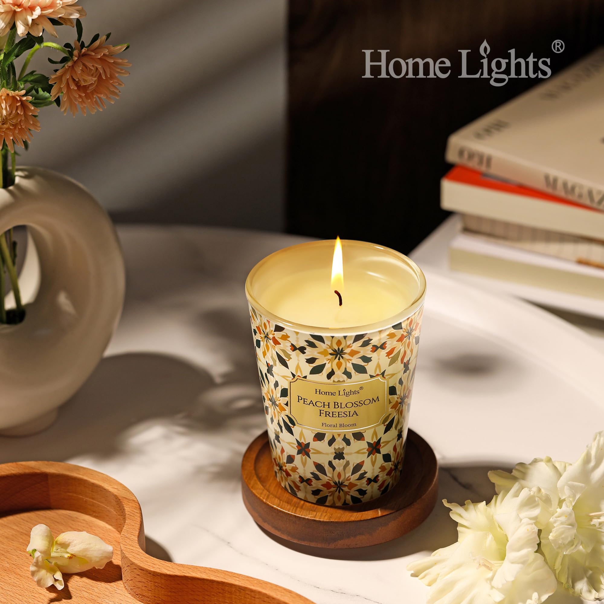 Gift-ready HomeLights candle in decorative jar