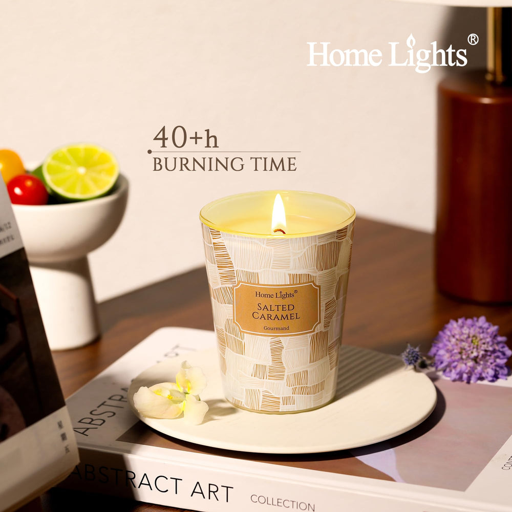 Close-up of HomeLights Salted Caramel fragrance