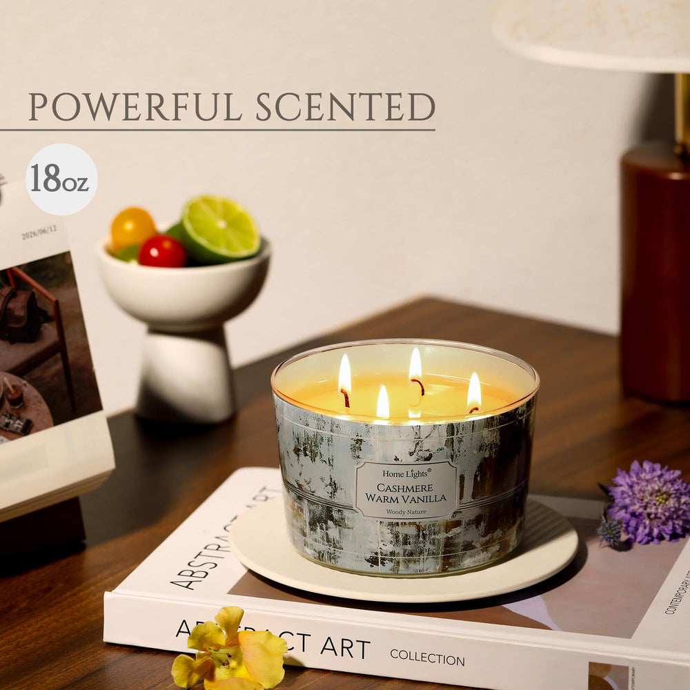 Eco-friendly soy wax candle by HomeLights with clean burn