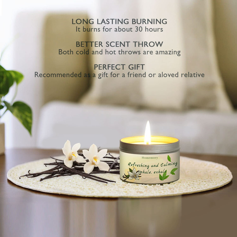 Homemory Peppermint & Vanilla Candle Pack, gift-ready packaging with decor-friendly design