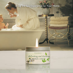 Homemory Peppermint & Vanilla Candle Wick Closeup, lead-free wick for steady burn