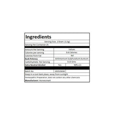 Homeomart brand Antimonium Sulphuratum Aureum 6C pellets