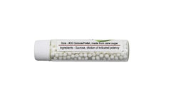 Three 2-dram glass vials containing Crotalus Horridus 30C pellets
