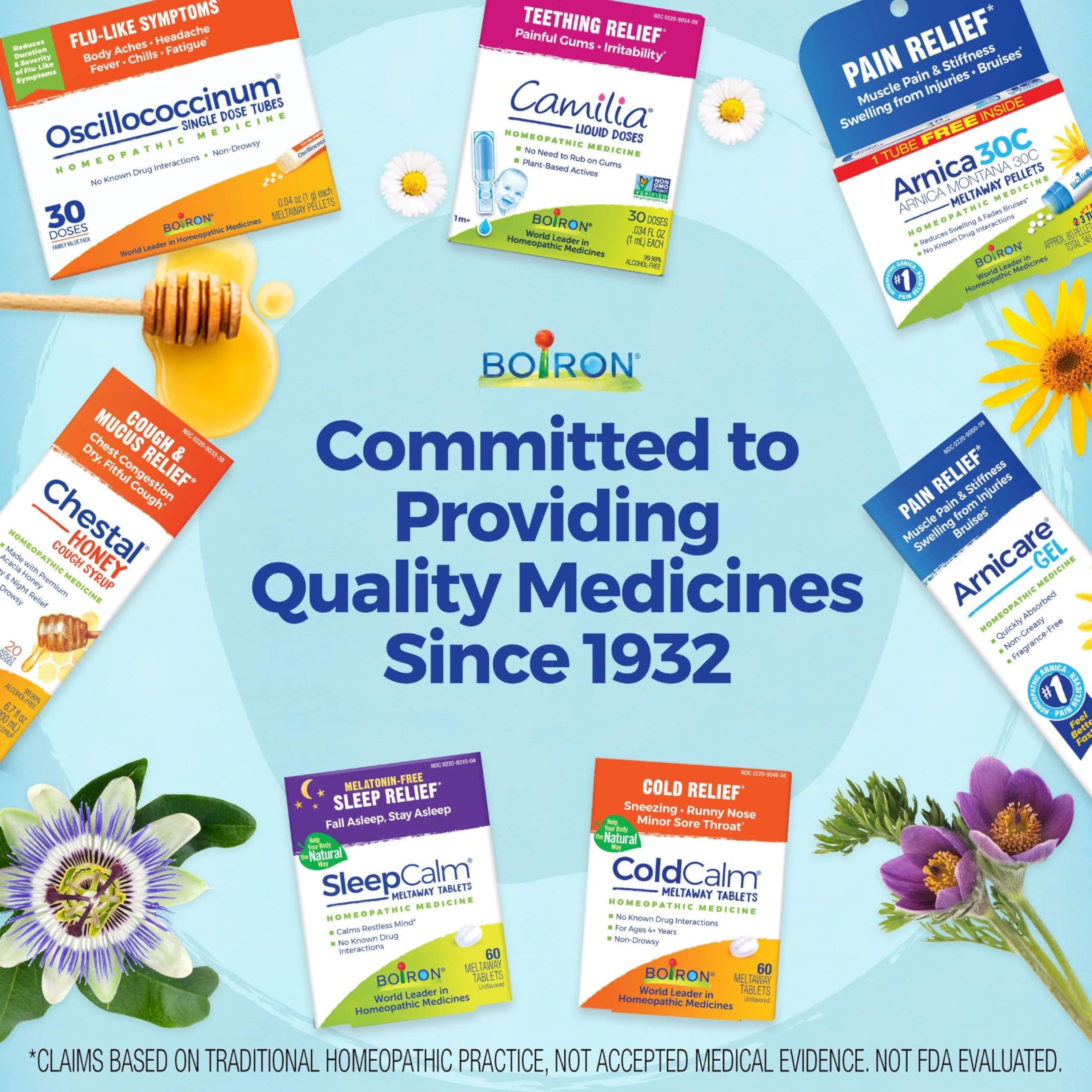 Illustration representing traditional homeopathic relief concept